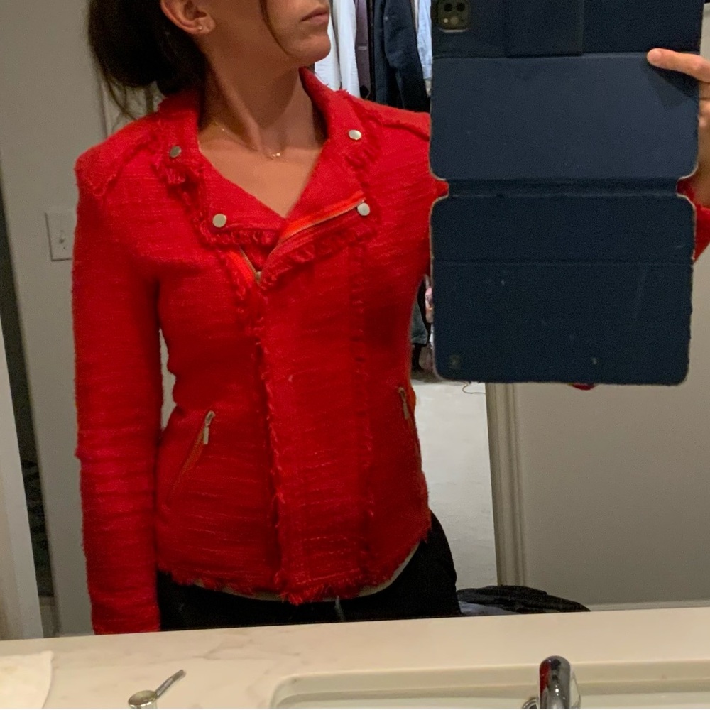 Red Carolina Belle Zippered Jacket